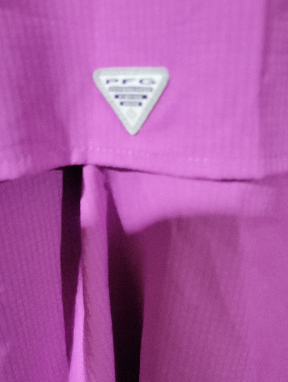 Columbia Short Sleeve Button Front Shirt - Bright Purple - Picture 3 of 7